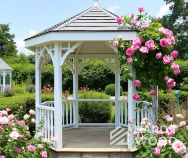 Беседка восьмигранник в стиле прованс №87 - фото 1876
