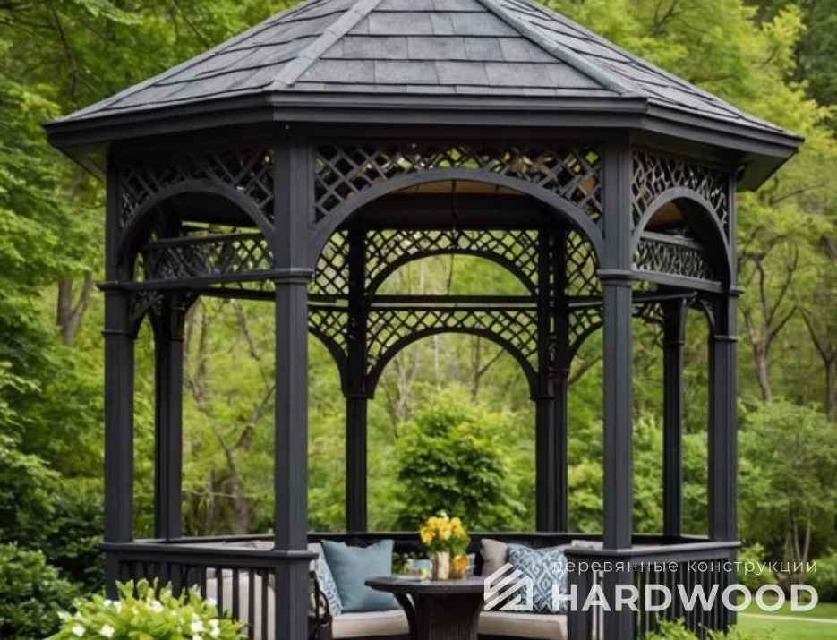 Восьмиугольная беседка №85 - фото 1871